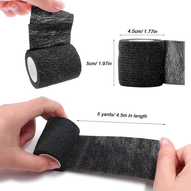Pack Of 24 Tattoo Grip Cover Wrap, Unihubys 2 X 5 Yards Disposable Cohesive Tattoo Grip Bandage Tape Self-Adhesive Wrap, Elastic Bandage Tape Grip Handle For Tattoo Accessories - NewNest Australia