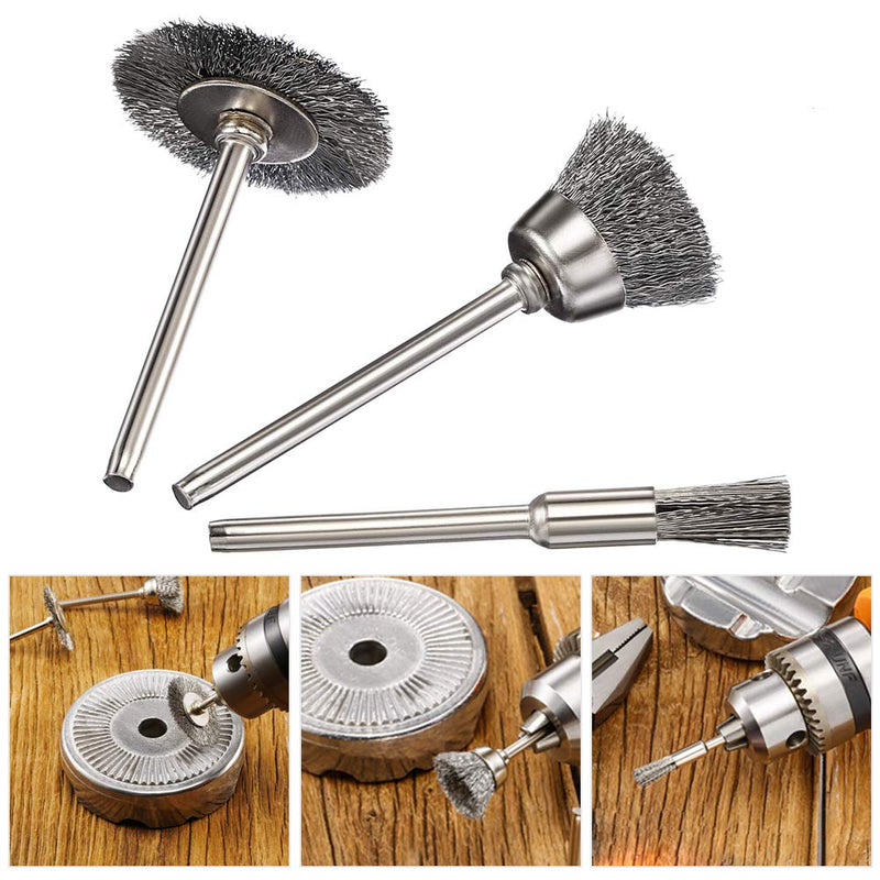 60 Pieces Wire Cup Brush Set,Vankcp Power Rotary Tool Buffing Wheels Small Wire Brushes Set for Drill Grinder Rotary Tools - NewNest Australia