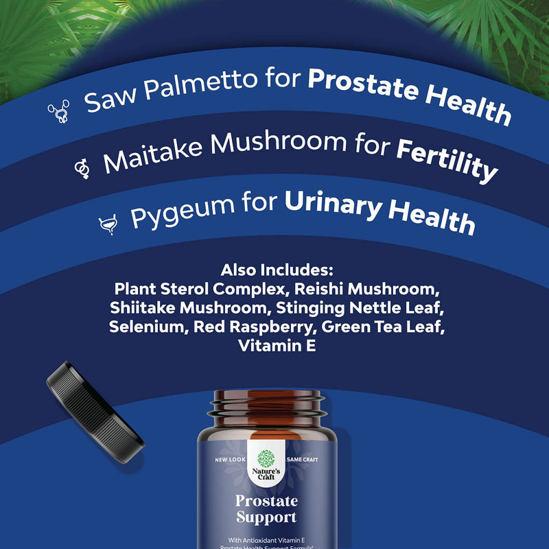 Saw Palmetto Prostate Supplements for Men - Pygeum and Saw Palmetto Extract Prostate Health Formula with Zinc Selenium Nettle Vitamin E and Plant Sterols - Mens Health Vitamin for Prostate Support 60 Count (Pack of 1) - NewNest Australia