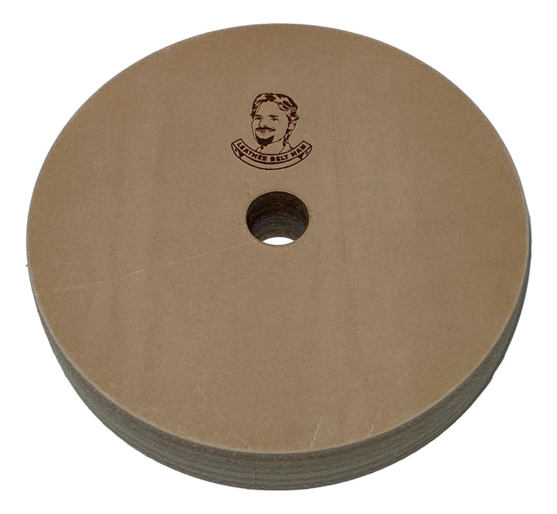 4" Diameter Leather Honing Wheel - Fits 1/2" Arbor - White Compound Included (3/4" Width) 3/4" width - NewNest Australia