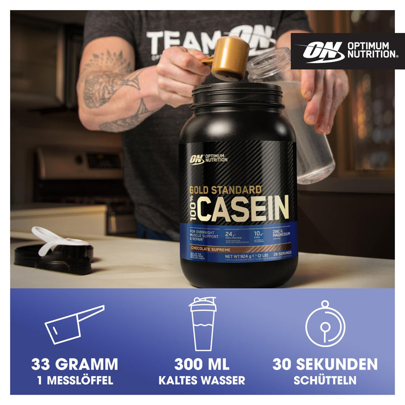 Optimum Nutrition Gold Standard 100% Casein Slow Digestible Protein Powder With Zinc, Magnesium & Amino Acids, Supports Muscle Growth & Overnight Repair, Strawberry, 55 Servings, 1.82 Kg - NewNest Australia