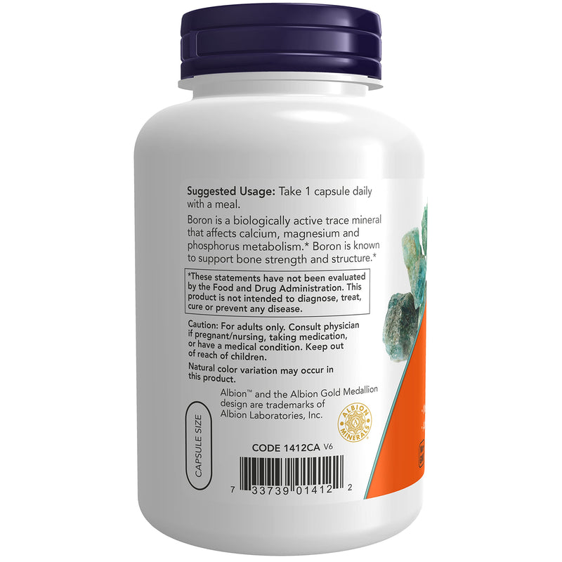 NOW Supplements, Boron 3 mg, 250 Capsules - NewNest Australia