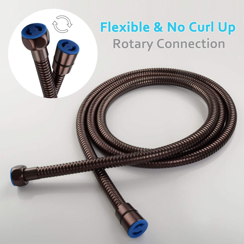 Extra Long Shower Hose 79 Inches, Angle Simple Flexible and No Tangles, Metal Handheld Shower Head Hose, Replacement Bidet Sprayer Hose, Oil Rubbed Bronze 79 Inch Oil-Rubbed Bronze - NewNest Australia