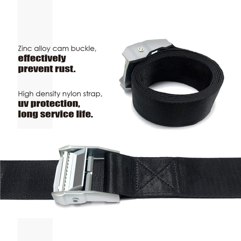 HEHAHA Battery Box Tie/Hold Down Strap Kit, 59"x1.49" Anti-UV Black Tie Strap, with Cam Buckle Mounts and SS Screws, Effectively Prevent Equipment from Slipping (1 Pack) 1 - NewNest Australia
