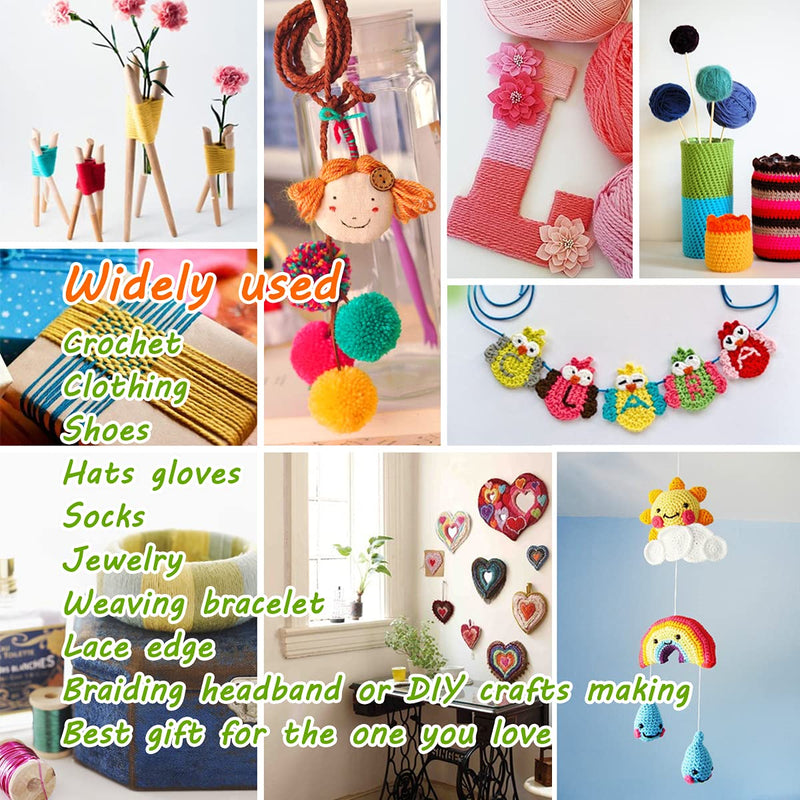 COLORED BIRD 20 Pack Crochet Thread Craft Yarn for Knitting and Crochet Perfect Beginner Kit Bag kit 4 - NewNest Australia