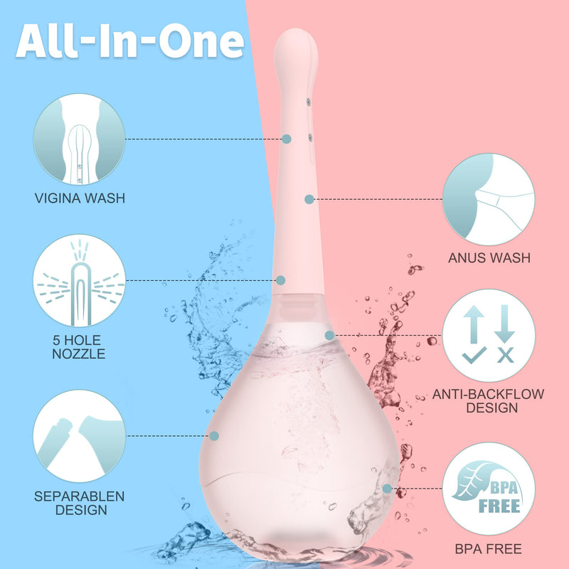 Po Shower Irrigator For Intestinal Rinse ‚ Intimate Shower For Shower And Vaginal Shower ‚ Anti-Return And Transparent ‚ Well-Being And Relaxation With Intestinal Rinse (Anti-Return 150 Ml) - NewNest Australia