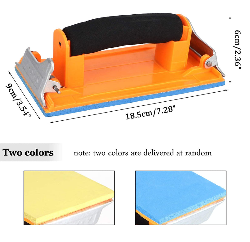 Katfort Hand Sander Block, Drywall Hand Sander with Spong Handle, Perfect for 9 x 3.6 inch Sandpaper for Drywall Wood Metal Polishing - NewNest Australia