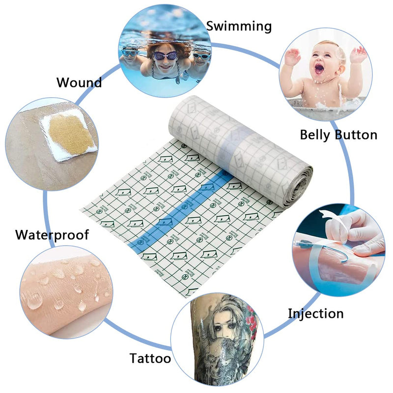 Tattoo Aftercare Waterproof Bandage 15cm x 1m Second Skin Tattoo Transparent Film Dressing Stretch Adhesive Bandage Tape Antibacterial Bandages for Tattoo Aftercare Recovery 1 - NewNest Australia