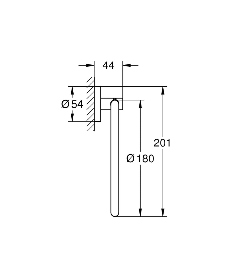 Grohe 40365001 Essentials Towel Ring, Polished Chrome Starlight Chrome - NewNest Australia