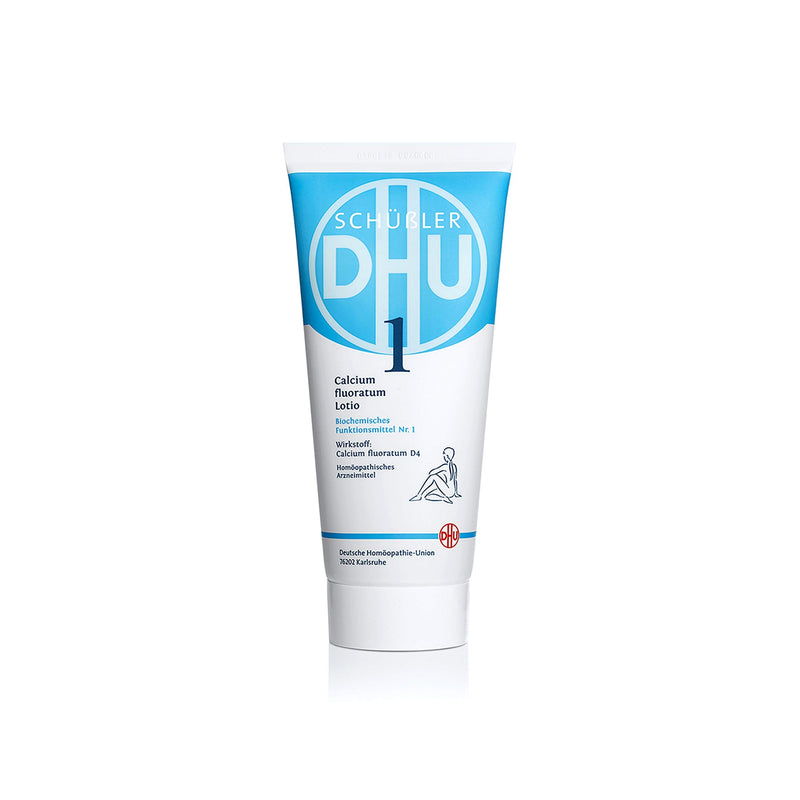 DHU Schüßler Salt No. 1 Calcium fluoratum D4 - The mineral salt of connective tissue, joints and skin - the original, 200 ml lotion - NewNest Australia