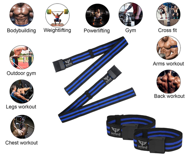 Jayefo Sports Muscle Blaster Blood Flow Restriction Bands Occlusion Straps Biceps Muscle Builder Weightlifting Powerlifting Fitness Exercise Training Gym 4 Pack|2pairs for Arms & Legs - NewNest Australia