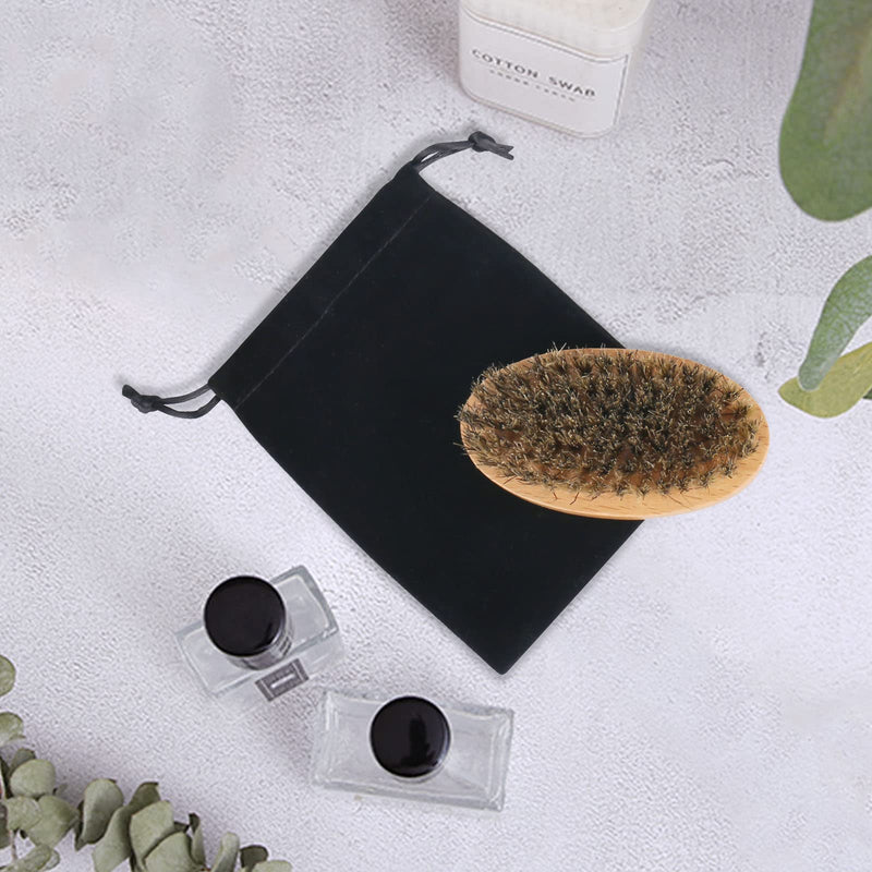 Beard brush with storage bag, 100% boar bristle brush for daily beard care, beard brush for men travel - NewNest Australia