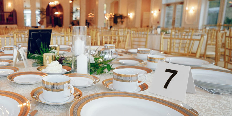 Restaurant Table Numbers 1-25 White, Tent Table Numbers (3 in x 3.5 in) - NewNest Australia