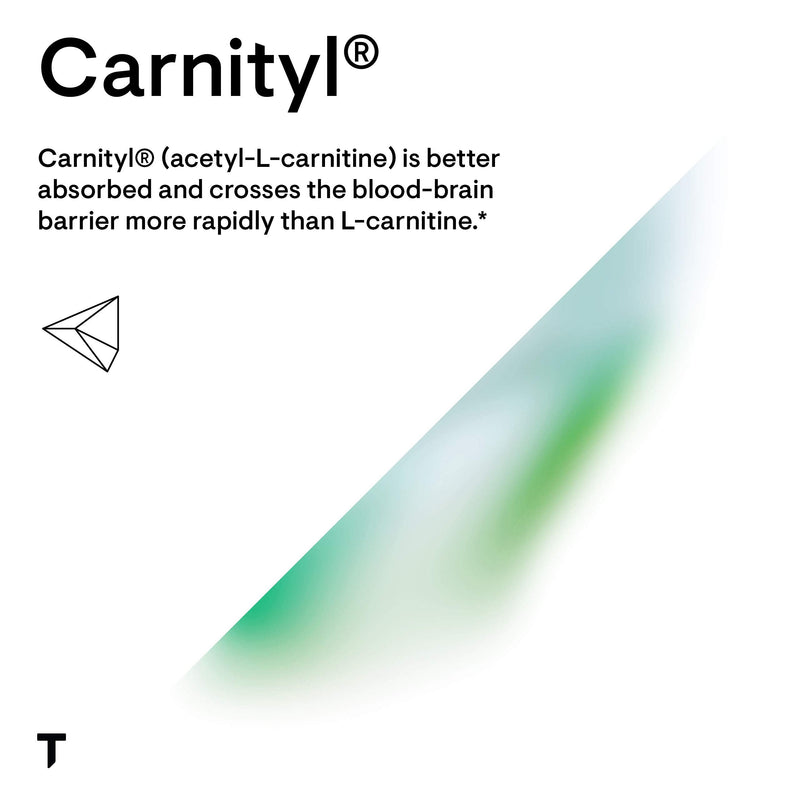 Thorne Carnityl - 500mg Acetyl-L-Carnitine - Supports Brain Function and Healthy Nerve Sensations in The Hands and Feet - Gluten-Free, Soy-Free, Dairy-Free - 60 Capsules - NewNest Australia