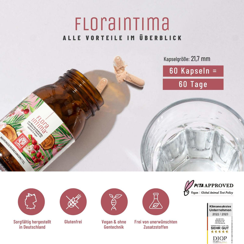 Culture complex for women's intimate flora * with 100 billion CFU/g - with lactic acid bacteria, cranberry & B - 7 Lactobacillus strains Floraintima from NATURTREU® - NewNest Australia