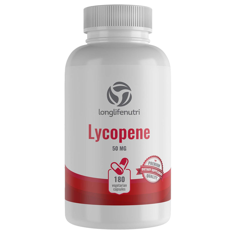 Lycopene 50mg 180 Vegetarian Capsules | Supplement for Prostate & Heart Health | Antioxidant Natural Tomato Extract Non-GMO | Supports Immune System & Helps Reduce Free Radical Damage - Pure Powder 2 Piece Set - NewNest Australia