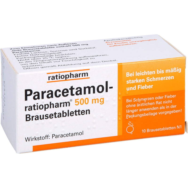 PARACETAMOL ratiopharm 500 mg effervescent tablets 10 pcs - NewNest Australia