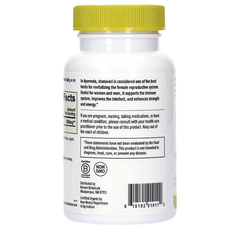 Banyan Botanicals Shatavari Supplements – Organic Shatavari Root Extract – Calming, Cooling, Supports Rejuvenation, Promotes Energy & Vitality* – 90 Tablets – Non GMO Sustainably Sourced Vegan - NewNest Australia