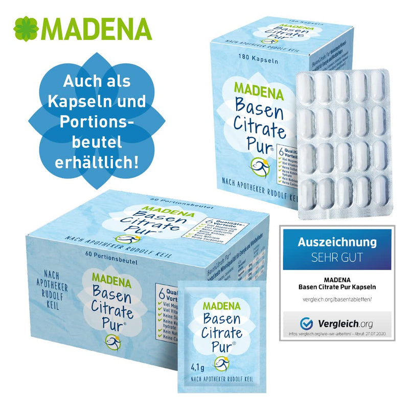 Madena Pure Alkali Citrate, By Pharmacist Rudolf Keil, Base Powder, 216 G Tin, The Original With 100% Organic Alkalis, Vegan, Lots Of Magnesium For A Citrate, Zinc, Potassium And Calcium Diet - For Fasting Based On Alkaline Food 3755779 216.00 - NewNest Australia