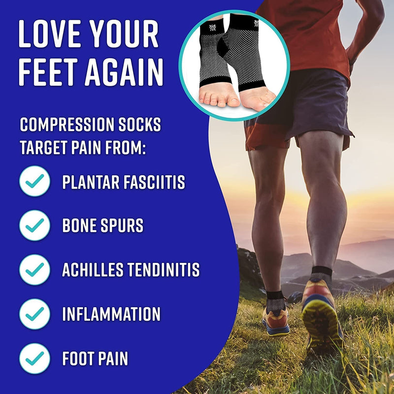 Bitly-Plantar Fasciitis Socks (1-Pair), Premium Ankle Support Unisex Pink Compression Sleeves. Fast Relief from Swelling & Foot Pain. Promote Blood Circulation & Speedy Recovery (Medium) Medium - NewNest Australia