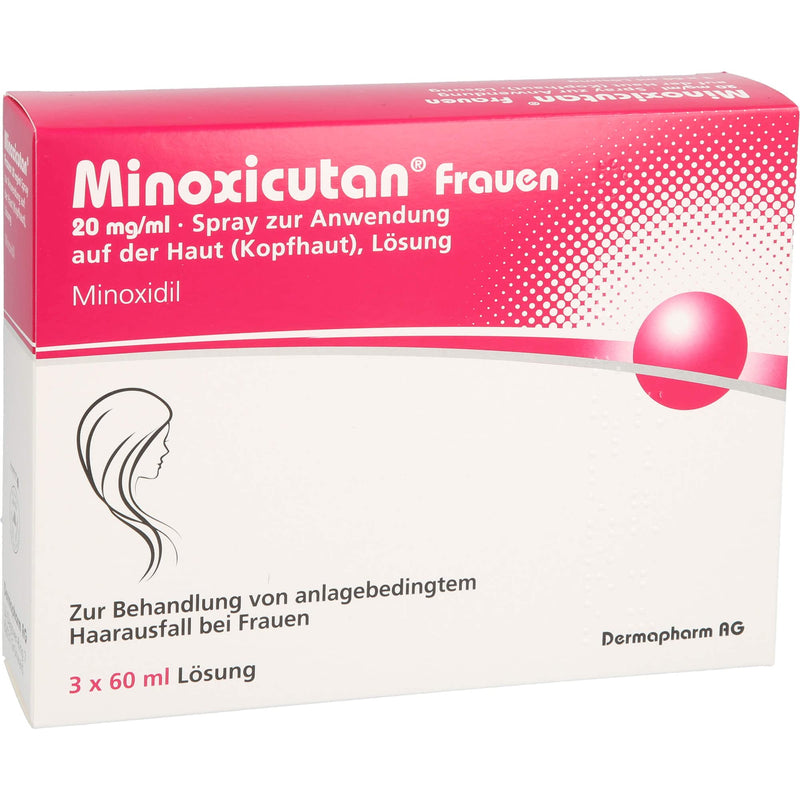 Minoxicutan Women 20 mg/ml Spray 3X60 ml for Full Hair - Stops hair loss, promotes natural hair growth - NewNest Australia