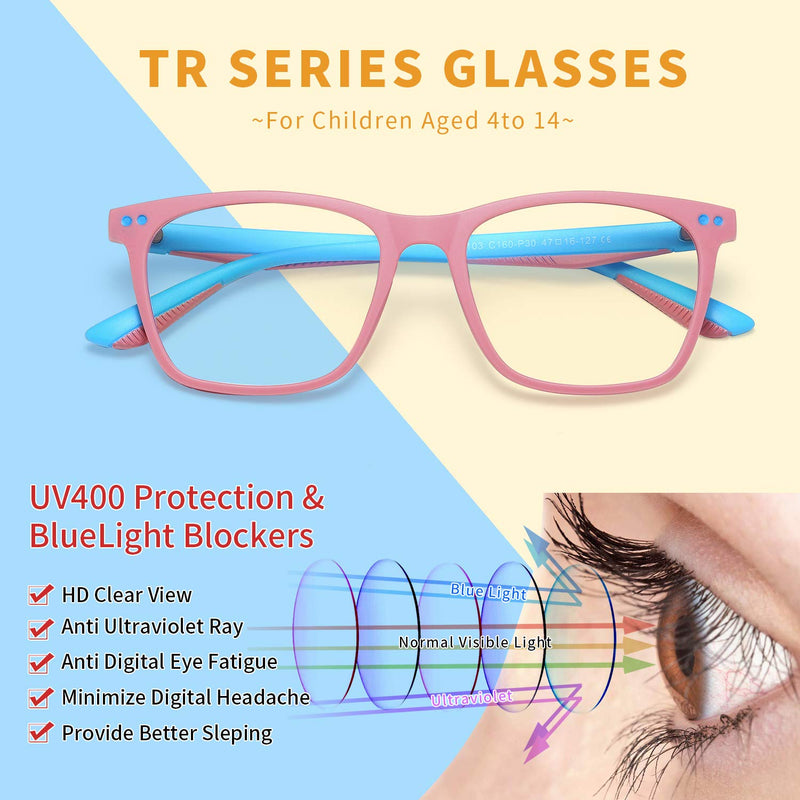 Mloz Computer Glasses Blue Light Block Blue Light for Kids Boys Girls Teens Kids Gaming Glasses Reduce Eye Strain - NewNest Australia