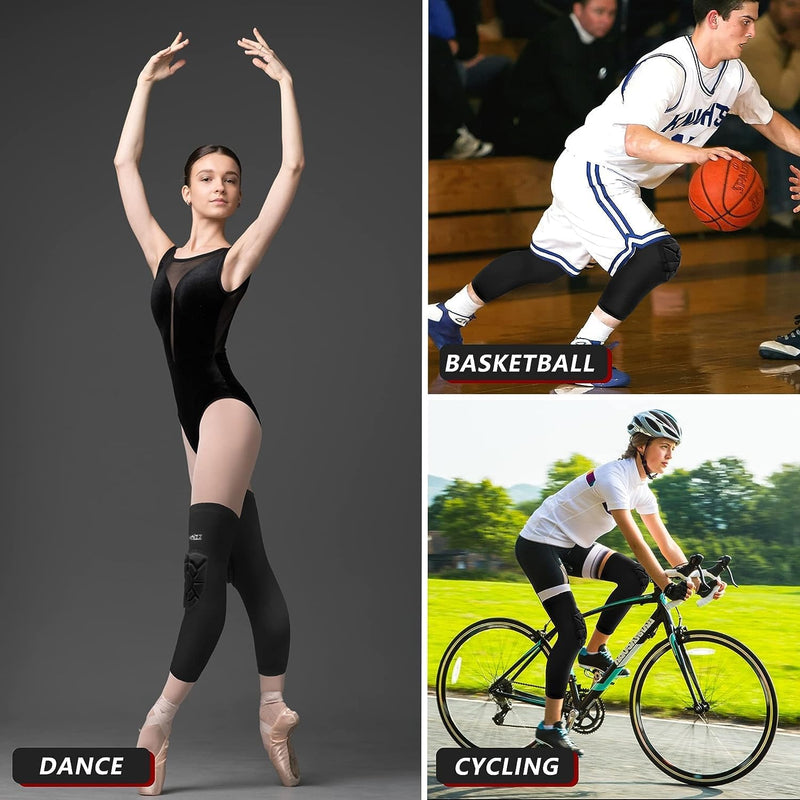 Eulant Volleyball Knee Pads For Teenagers And Adults, Elastic Knee Protectors Mtb, Soft Thin Knee Pads Sleeve For Handball, Football, Goalkeeper, Mountain Bike, Bicycle, Basketball, Dancing - NewNest Australia