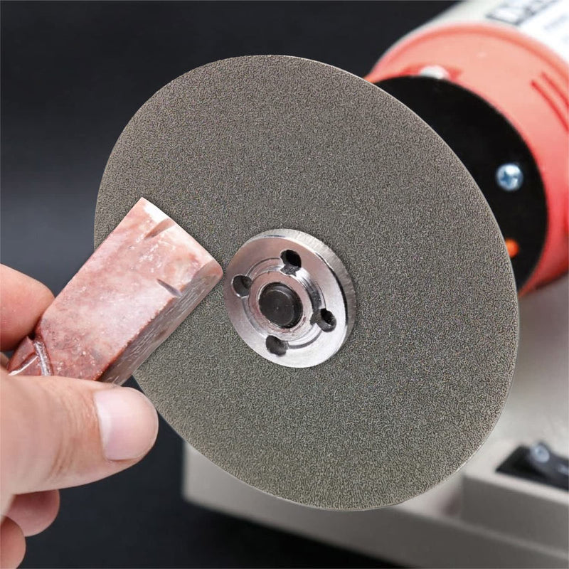 CAQUXIL Diamond Flat Lap Disc 8 Inch 180 Grit, 1/2 Inch Arbor, Diamond Flat Lap Wheel for Gemstone Glass Ceramics, Grinding Sanding Disc Lapping Polishing Disc Grit 180 - NewNest Australia