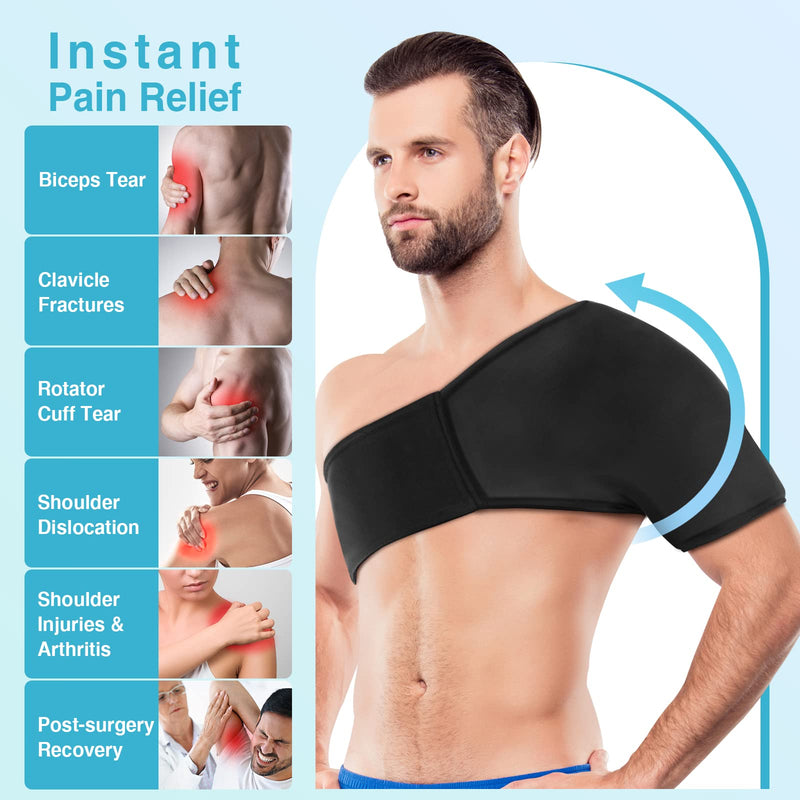 Tolaccea Shoulder Ice Pack Rotator Cuff Cold Therapy, Reusable Shoulder Ice Pack Wrap Gel Cold Pack for Injuries, Hot & Cold Compress for Shoulder Pain Relief, Tendonitis, Bursitis - NewNest Australia