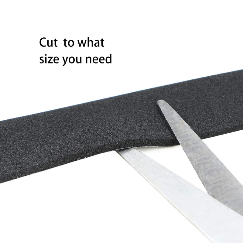 Yotache Adhesive Weather Stripping 2 Rolls 1" W X 1/8" T, Neoprene Foam Weatherstrip Tape for Automotive, 33 Ft Length (2 X 16.5 Ft Each) 1" x 1/8" x 33' - NewNest Australia