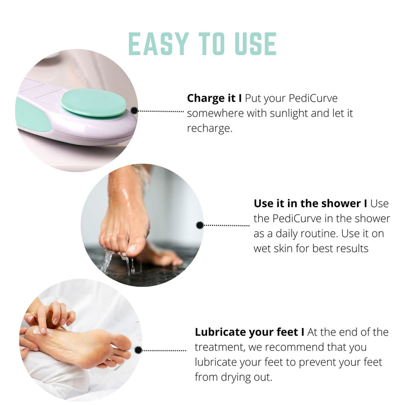 PediCurve Electric Callus Remover, Unique Callus Remover that Gently Removes Calluses | Electric Callus Remover via Solar Cells or with USB - NewNest Australia