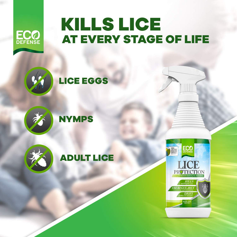 Eco Defense USDA Biobased Lice Spray for Furniture, Bedding, and Home - Natural Extra Strength Treatment Kills Head Lice, Eggs and Super Lice - Family Friendly Lice Killer - Keeps Home Free of Lice - NewNest Australia