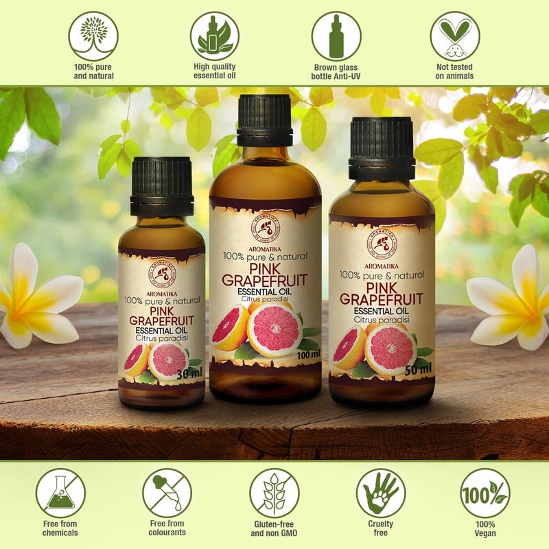 Grapefruit Oil 50 Ml - Citrus Paradisi - South Africa - 100% Pure & Natural Grapefruit Oil - For Good Sleep - Wellness - Beauty - Aromatherapy - Spa - Aroma Diffuser - Oil Burner - Room Fragrance - NewNest Australia