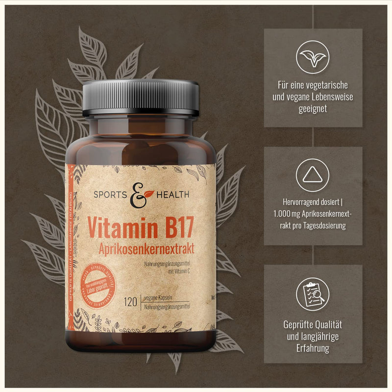 Apricot Kernels 120 Capsules - Apricot Kernel Extract With Vitamin C From The Acerola Cherry - Vitamin B17 - Apricot Kernel Extract With Vitamin C - Ground Apricot Kernels - Amygdalin From Apricot Kernels - NewNest Australia