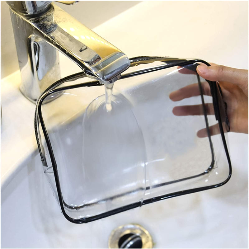 Clear Makeup Bags Set 4 PVC Zippered Toiletry Carry Pouch, Travel Toiletries Bag, Portable Cosmetic Makeup Organizer Case for Vacation, Bathroom and Organizing - NewNest Australia