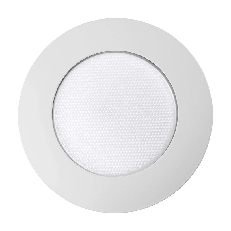 NICOR Lighting 17575 Recessed Trims, White Lexan Flat Albalite Shower Trim with Plastic Trim Ring and Albalite Lens - NewNest Australia