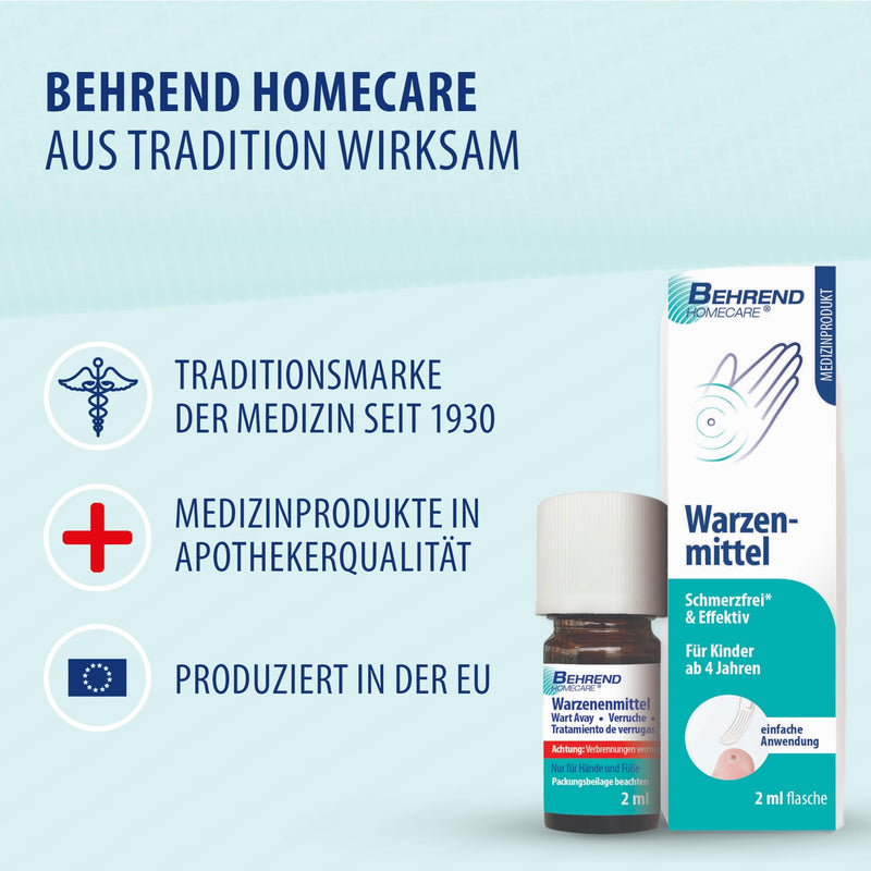 Behrend wart remedy for hand and foot - effective wart burns without pain - suitable for ages 4 and up - hygienic and safe - NewNest Australia
