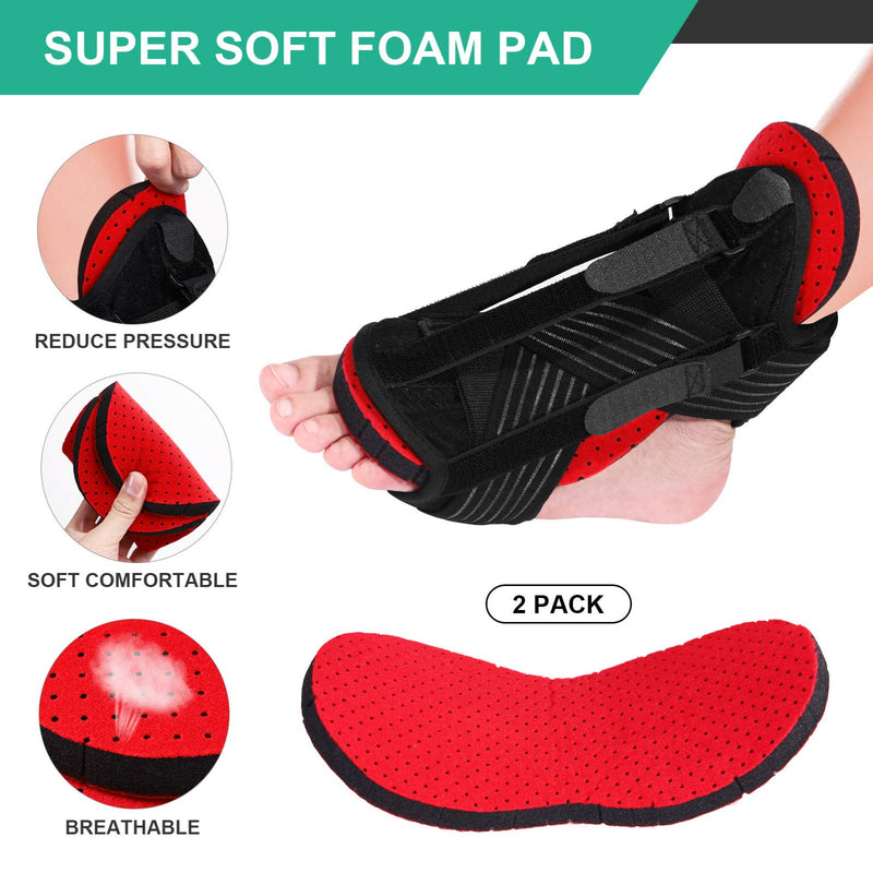 Healifty Plantar Fasciitis Night Splint Kit Adjustable Foot Drop Orthotic Brace with 2 Foot Pads 1 Massage Ball Foot Support Effective Relief from Plantar Tendonitis Pain Heel Arch Foot Pain - NewNest Australia