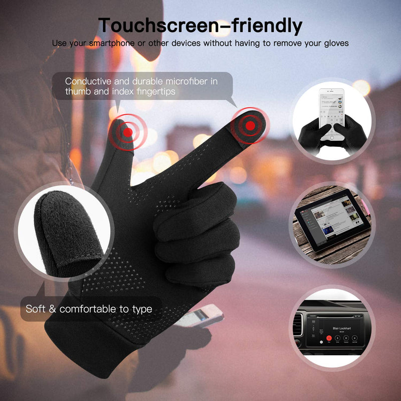 Unigear Lightweight Running Gloves, Touch Screen Anti-Slip Warm Gloves Liners for Cycling Biking Sporting Driving for Men Women Medium - NewNest Australia