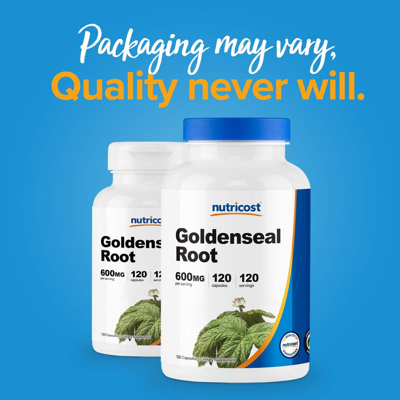 Nutricost Goldenseal Root 600mg, 120 Capsules - Non-GMO, Gluten Free, Vegetarian Capsules 120 Count (Pack of 1) - NewNest Australia
