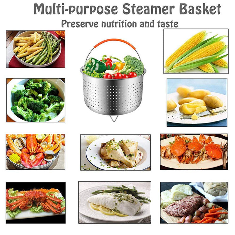 Steamer Basket for Instant Pot, Vegetable Steamer Basket Stainless Steel Steamer Basket Insert for Pots (6qt) 6qt - NewNest Australia