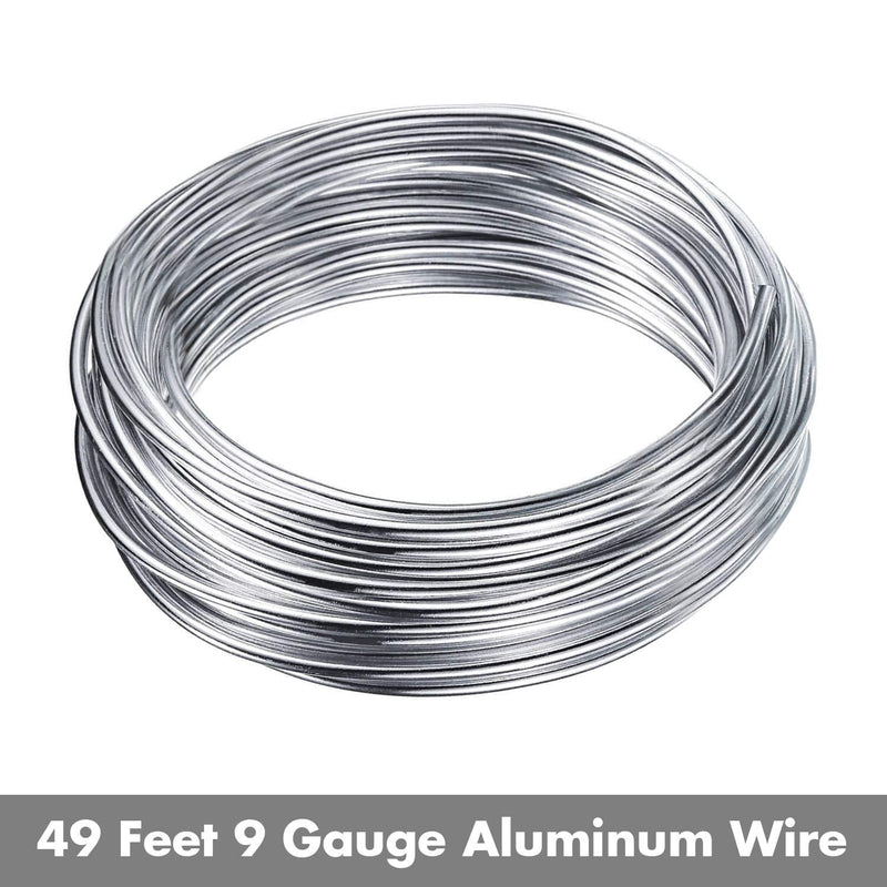 Aluminum Wire, Anezus 9 Gauge 12 Gauge 18 Gauge Bendable Metal Wire Armature Aluminum Craft Wire for Wreath Making Beading Floral (Silver, 3 mm Thickness) 9 Gauge(3 mm) - NewNest Australia