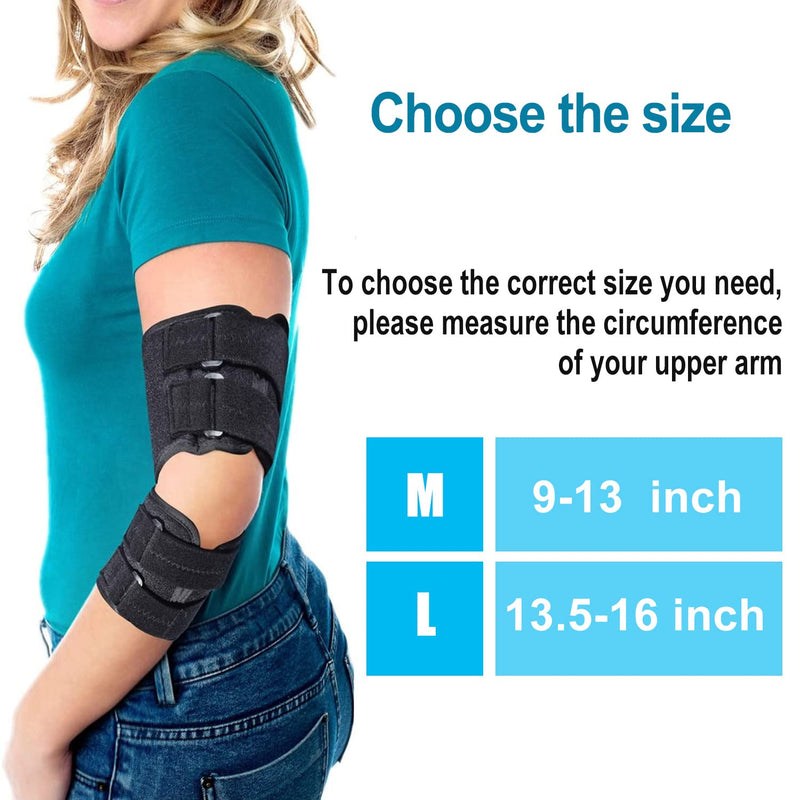 Elbow Brace Support Splint for Cubital Tunnel Syndrome and Arthritis Pain Relief , Adjustable Angle Stabilizer Brace ,Prevent Excessive Bending at night,Fits left and right Arms for Woman and Man- L Large - NewNest Australia
