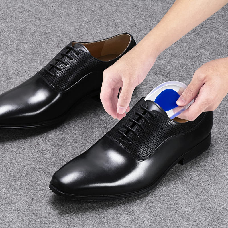 Fousenuk 3 Pairs Of Heel Spur Insoles, Gel Heel Cushion Silicone, Professional Heel Cup Inserts, Heel Pads For Shoes, Orthopedic Gel Insoles For Relieving Plantar Fasciitis, Achilles Pain (L) - NewNest Australia