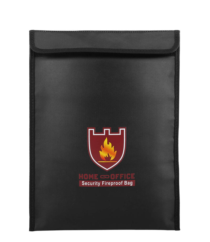Fireproof Money & Document Bag, MoKo 15" x 11" Fire & Water Resistant Cash & Envelope Holder, Protect Your Valuables, Documents, Money, Jewelry, Zipper Closure for Maximum Protection, Black - NewNest Australia
