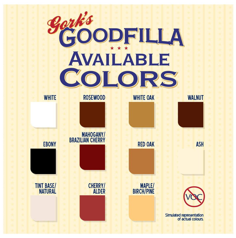 Water-Based Wood & Grain Filler - Red Oak - 8 oz by Goodfilla | Replace Every Filler & Putty | Repairs, Finishes & Patches | Paintable, Stainable, Sandable & Quick Drying - NewNest Australia