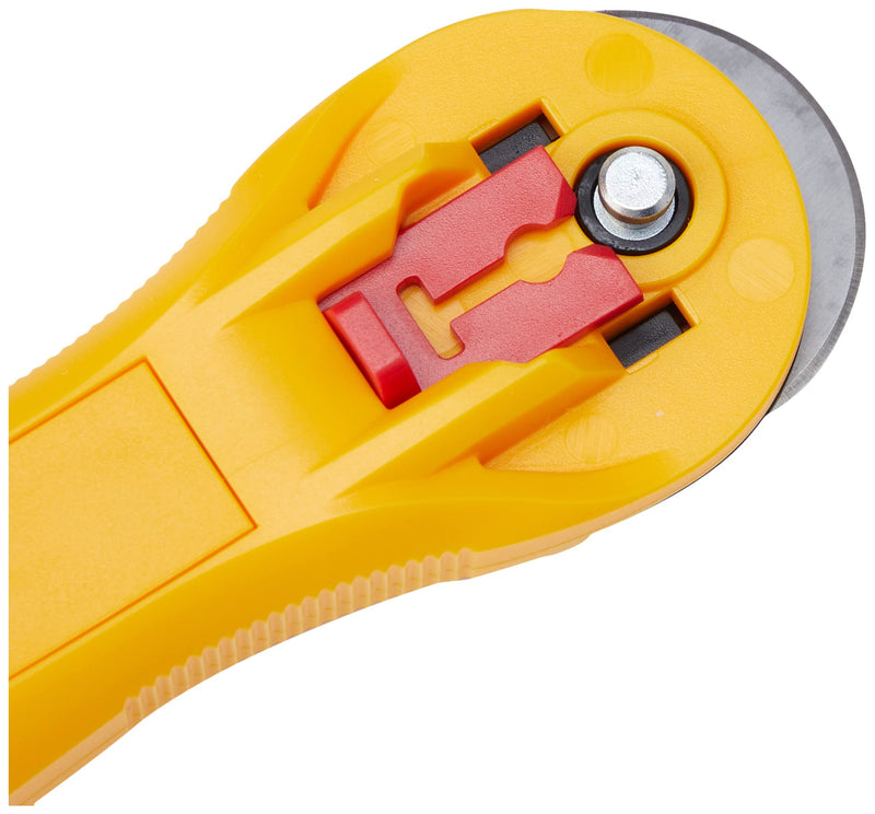 OLFA 28mm Quick-Change Rotary Cutter (RTY-1/C) - Rotary Fabric Cutter w/ Blade Cover for Quilting, Sewing, Crafts, Replacement Blade: OLFA RB28-2 - NewNest Australia