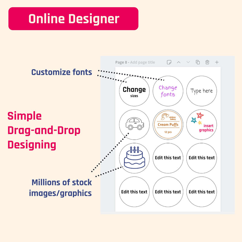 (2" x 4") 30 Sheets, Printable White Sticker Labels, Laser/Inkjet Printing - Matte, 10 per Page 2" x 4" | 30 sheets - NewNest Australia