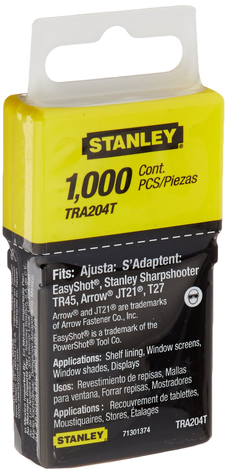 Stanley Tra204T 1/4 Inch Light Duty Narrow Crown Staples, Pack of 1000(Pack of 1000) - NewNest Australia