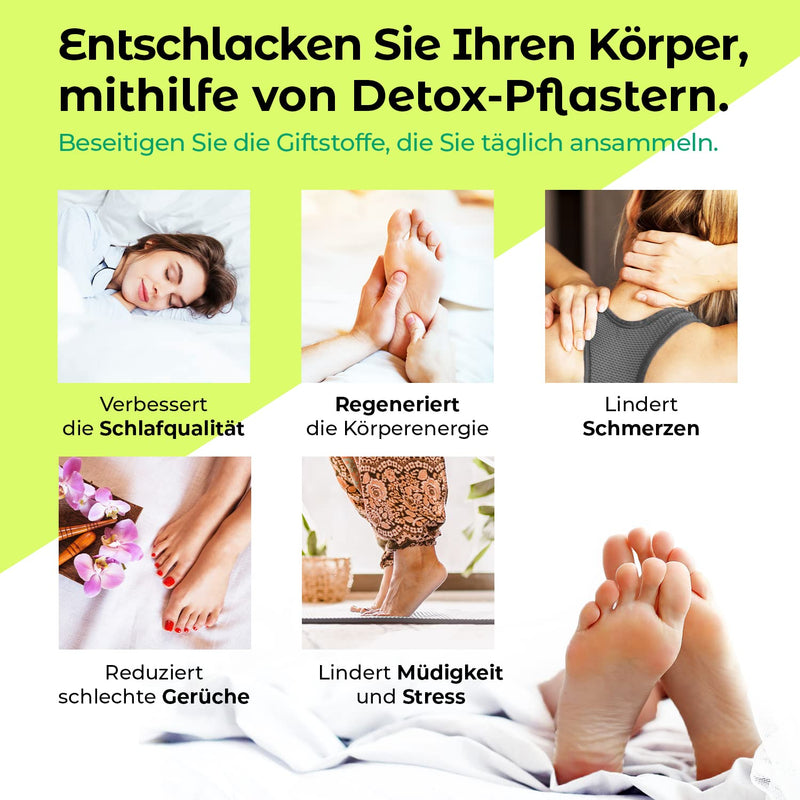 Rissler, 10 Detox Patches For Feet - Natural Foot Pads With Bamboo Vinegar And Ginger Powder For Deep Sleep, Stress Relief And Body Cleansing - 100% Natural Detox Foot Plasters Ginger - NewNest Australia